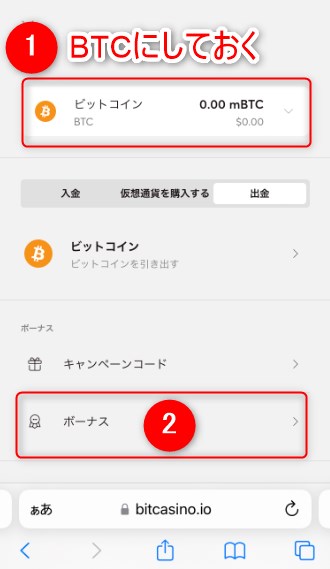 ビットカジノの限定プロモ受取りでボーナスをタップする