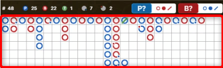バカラの罫線