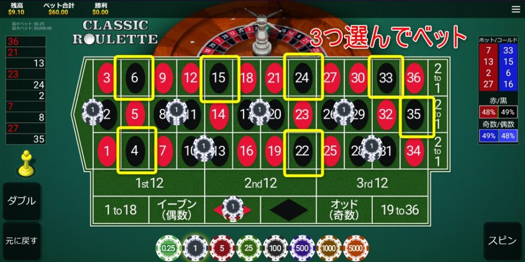ルーレット６６６やり方２