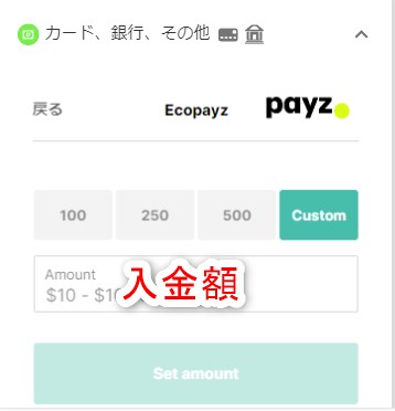 ルーベットカジノにペイズで入金する