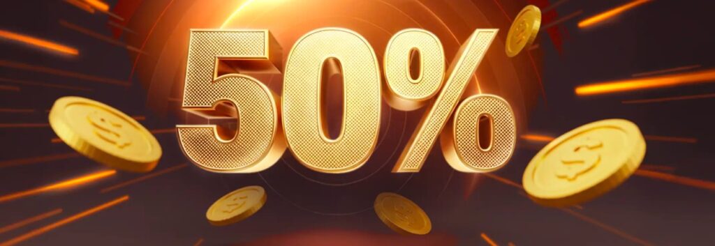 タップタップ　初回入金50％ボーナス