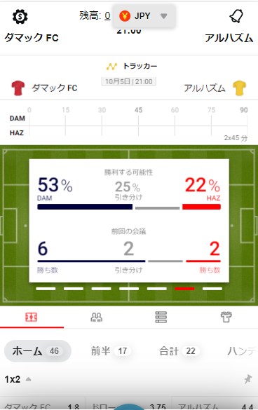 テッドベットのスポーツベットでサッカーの実績を見る