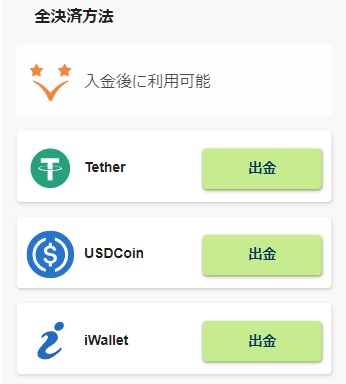 テッドベットの出金手段を選択する