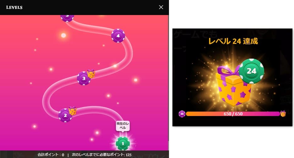 ウィニングキングスのマイレベル