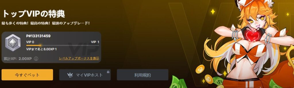 ウィントークンズカジノのVIP制度